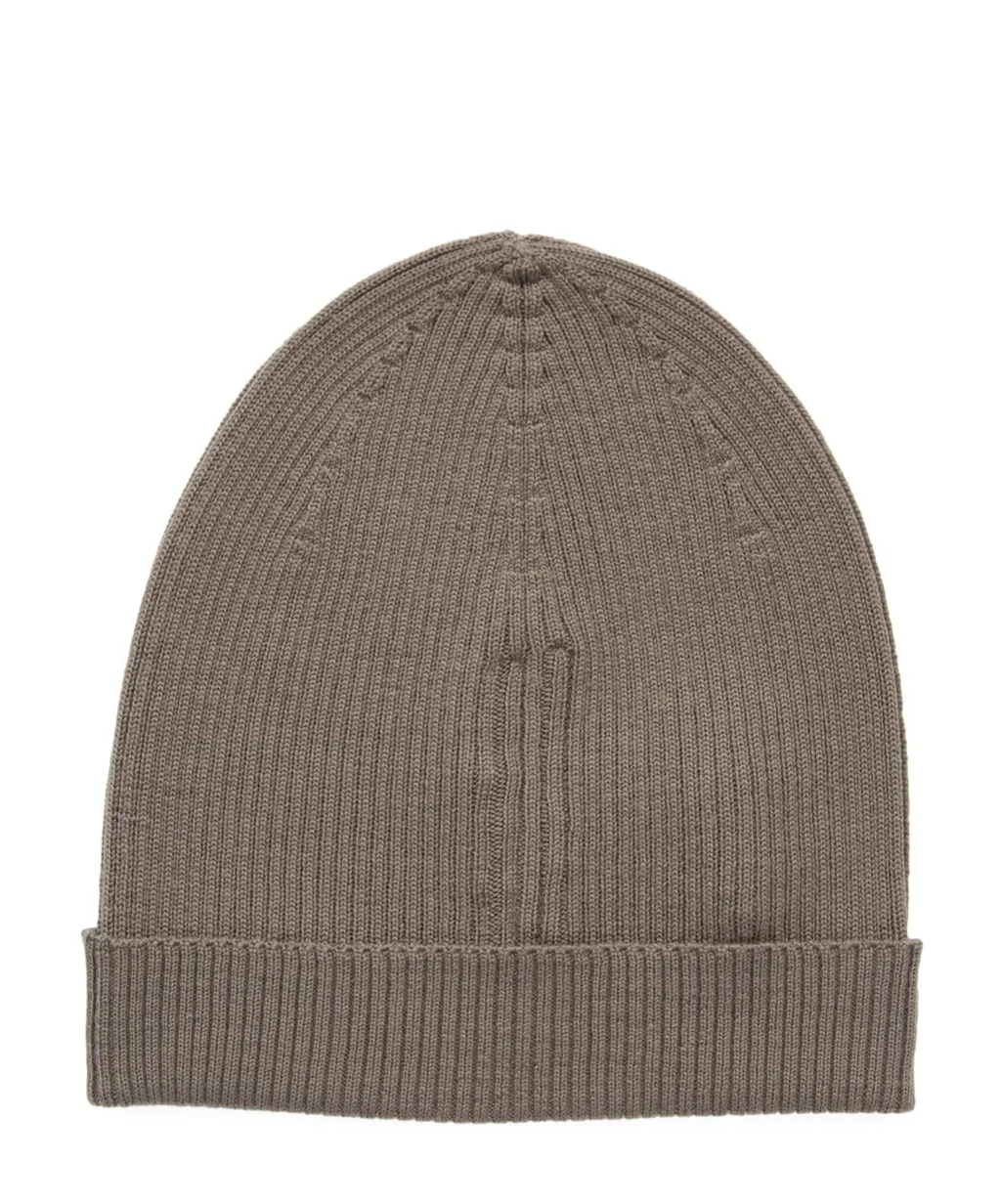Temple Ribbed Wool Knit Hat