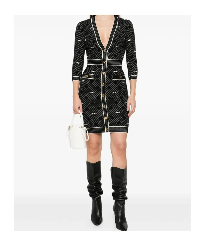 Button Patterned Dress