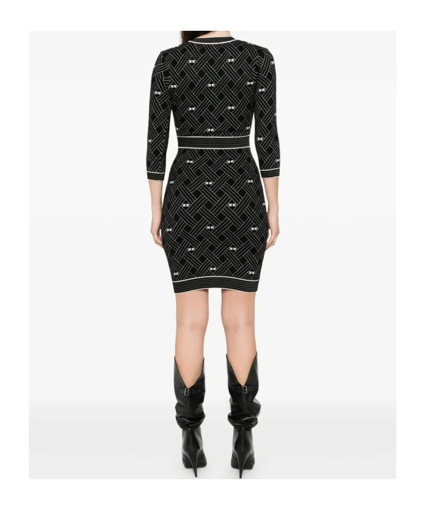 Button Patterned Dress
