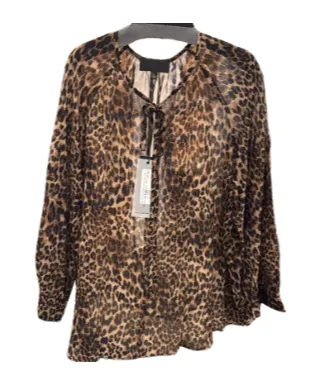 Nili Lotan Leopard Printed Blouse