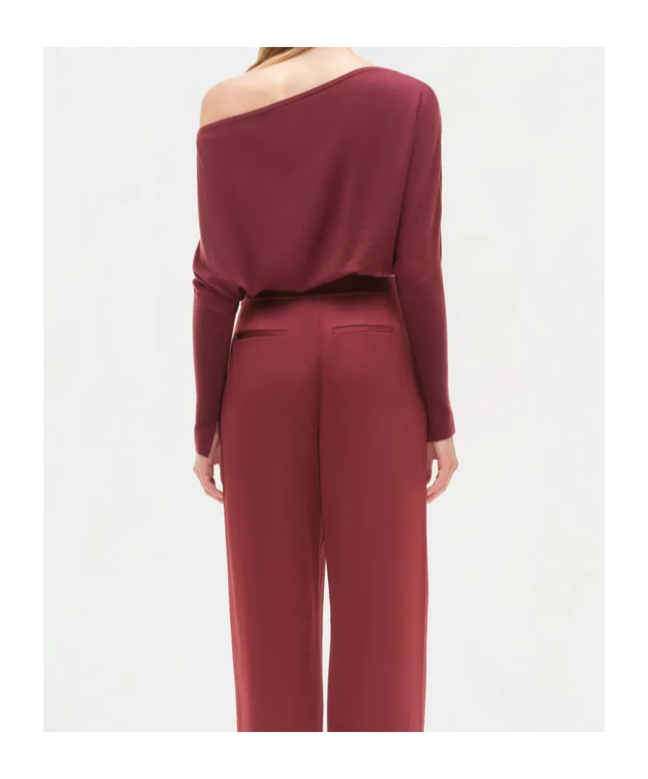 Off-Shoulder Wool Top