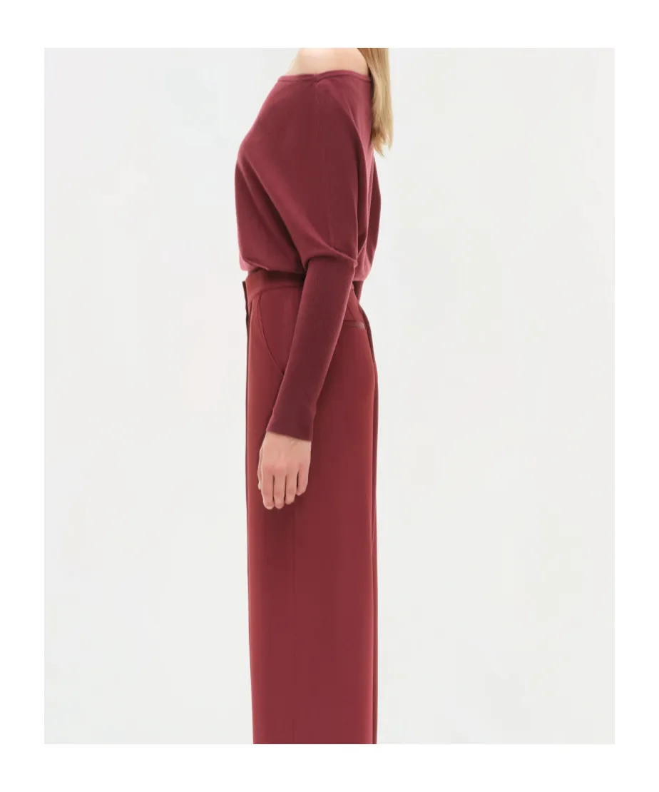 Off-Shoulder Wool Top
