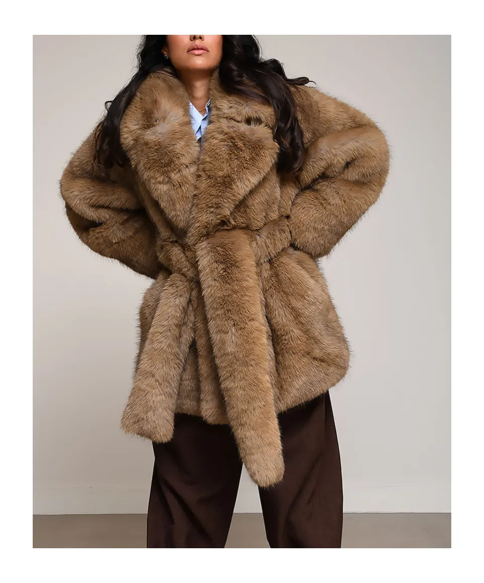 Madison - Faux Fur Midi Coat