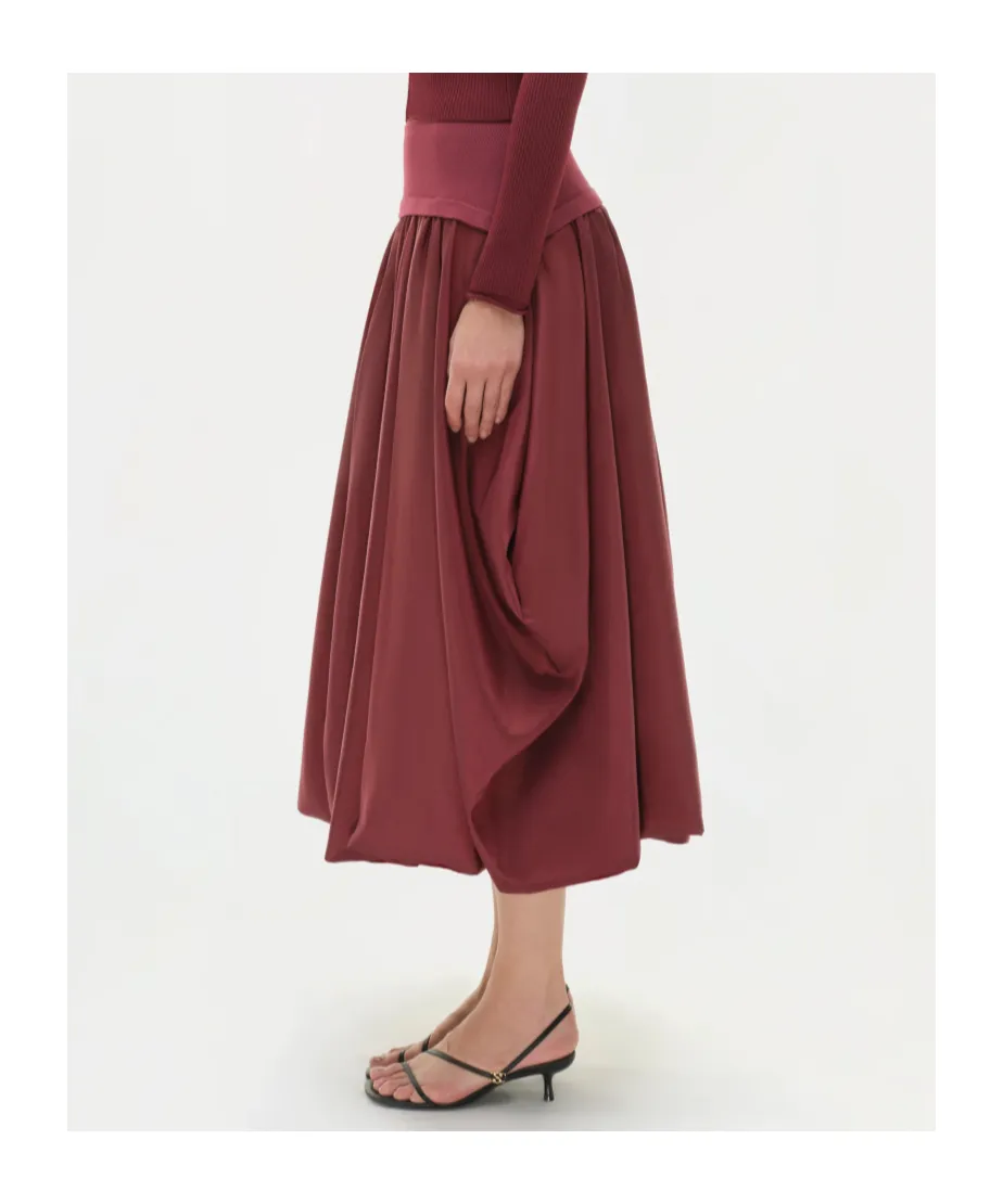 Corinn Taffeta Midi Skirt