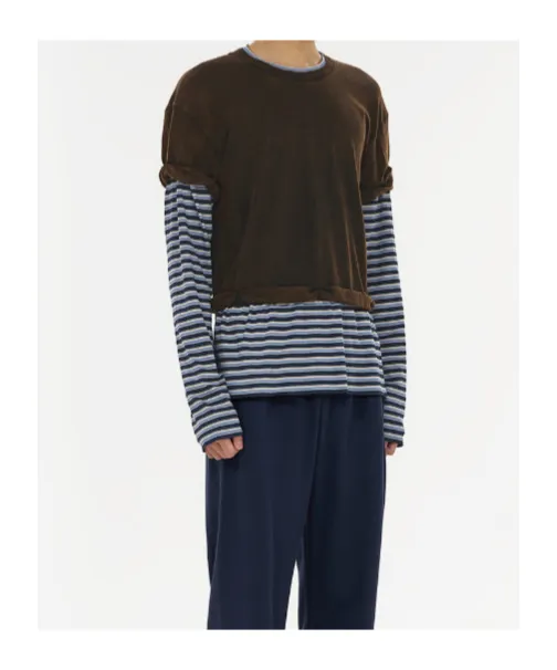Layered Stripe Long-Sleeve T-Shirt