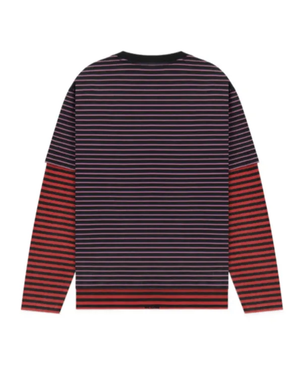 Layered Stripe Long-Sleeve T-Shirt
