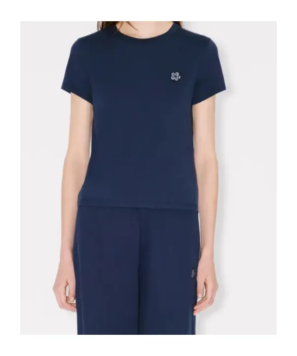 Embroidered T-Shirt In Cotton Boke Flower