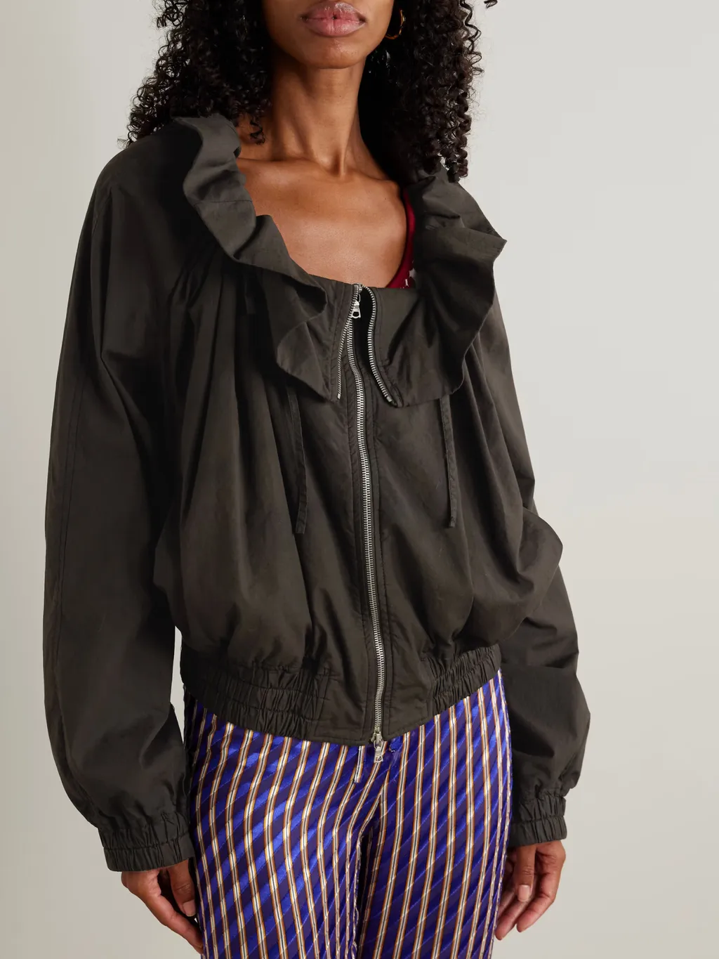 Ruffled Casual Jacket