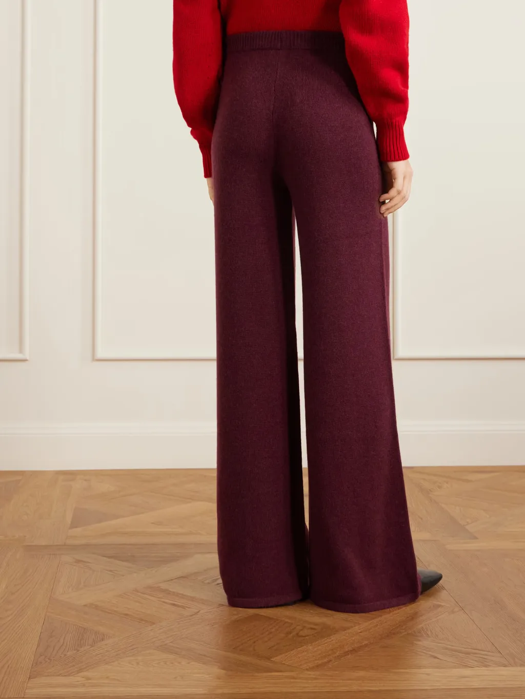 Juniper Cashmere Wide-Leg Casual Pants