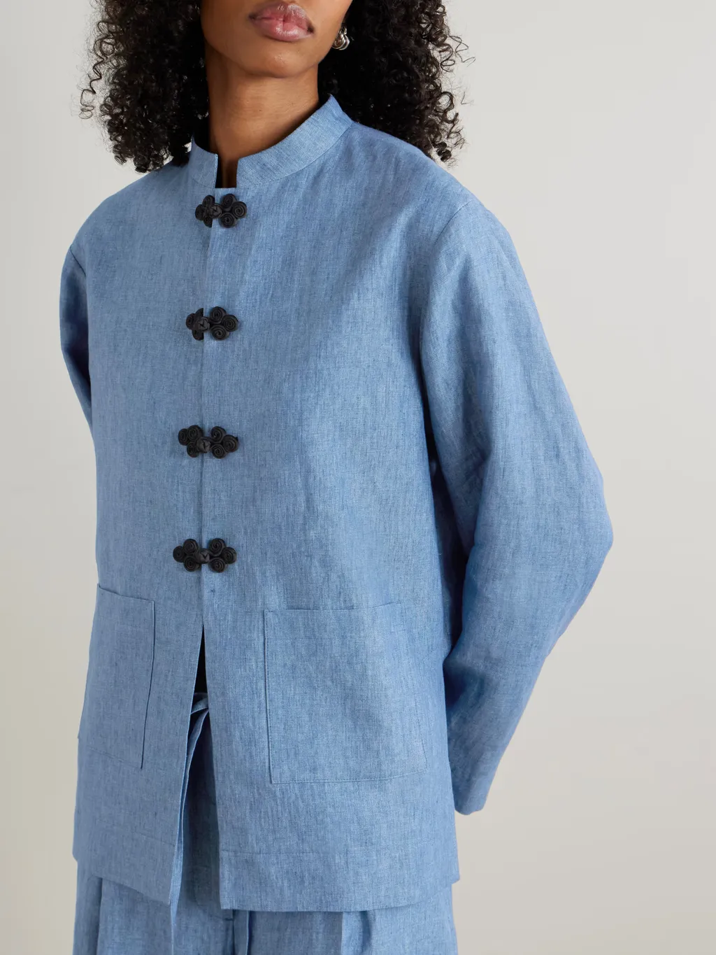 Mandarin Linen Jacket