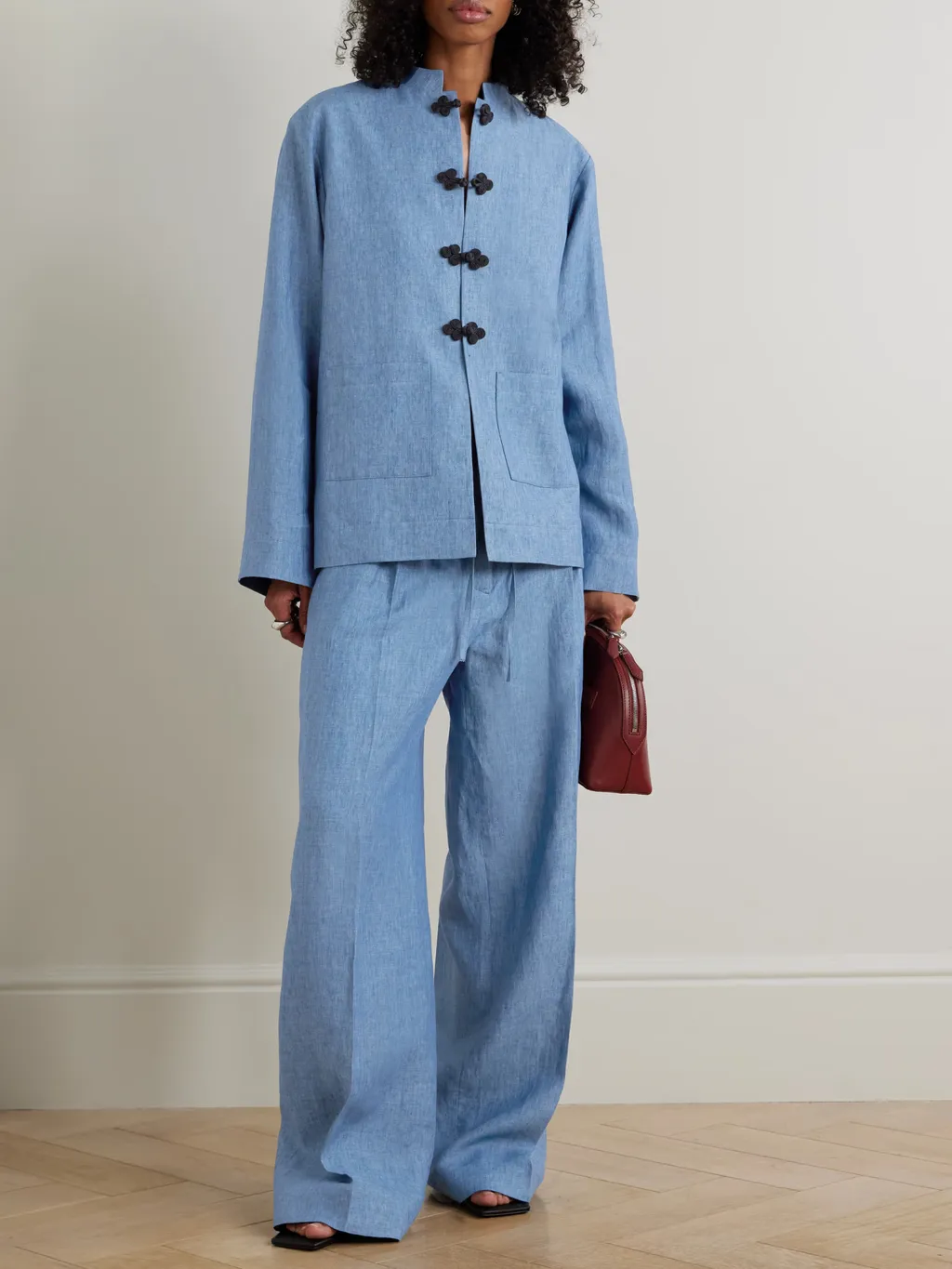 Mandarin Linen Jacket