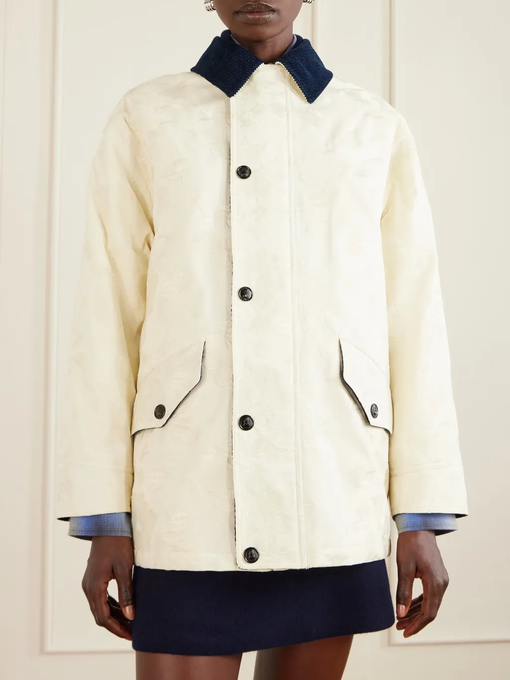 Floral Jacquard Casual Jacket