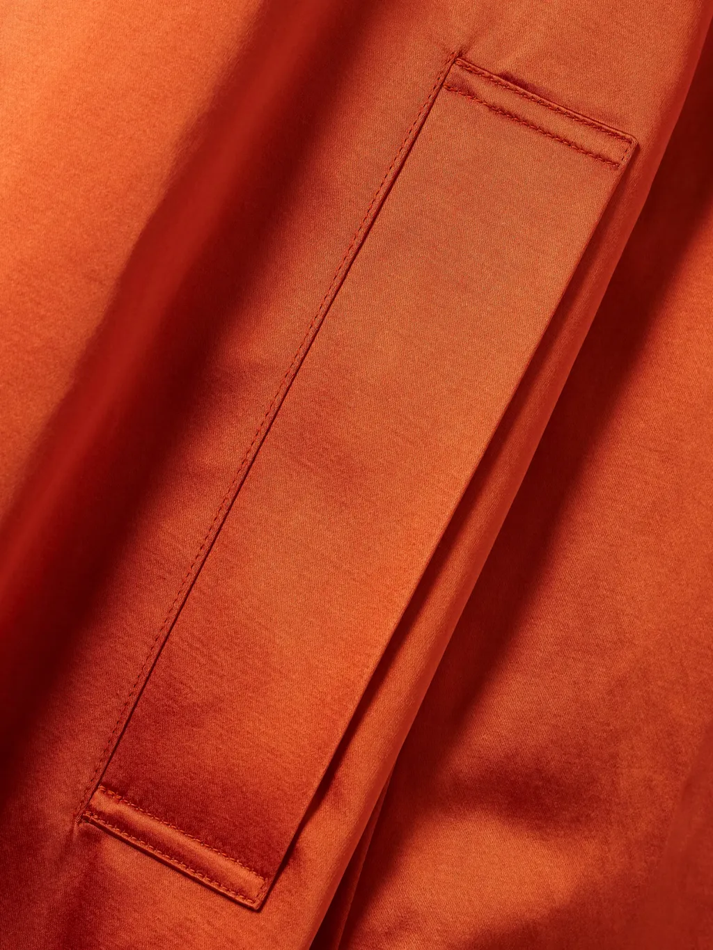 Cotton Blend Satin Coat