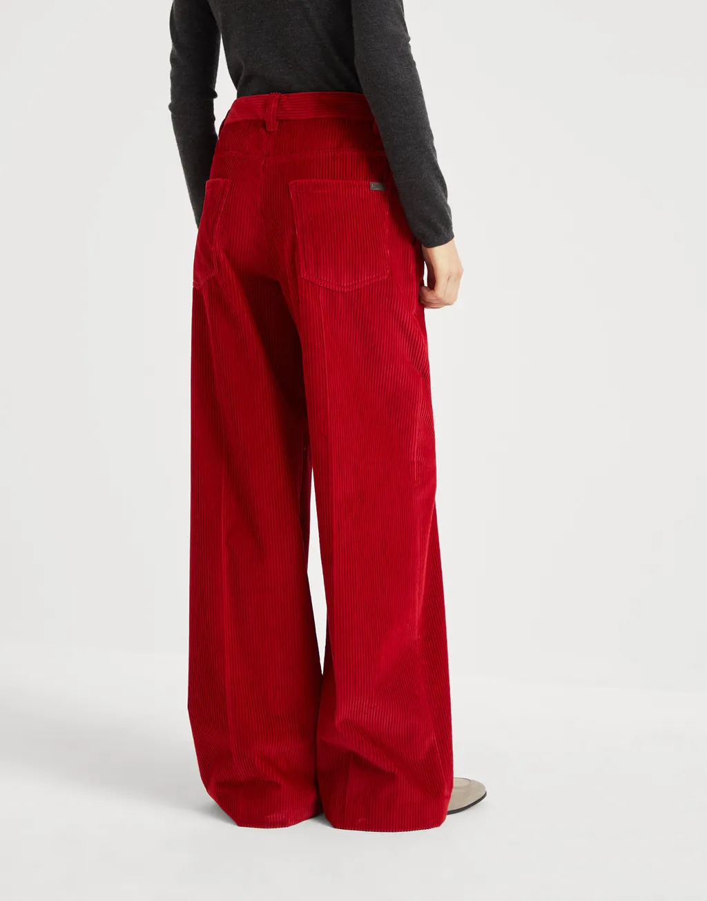 Corduroy Wide-Leg Trousers
