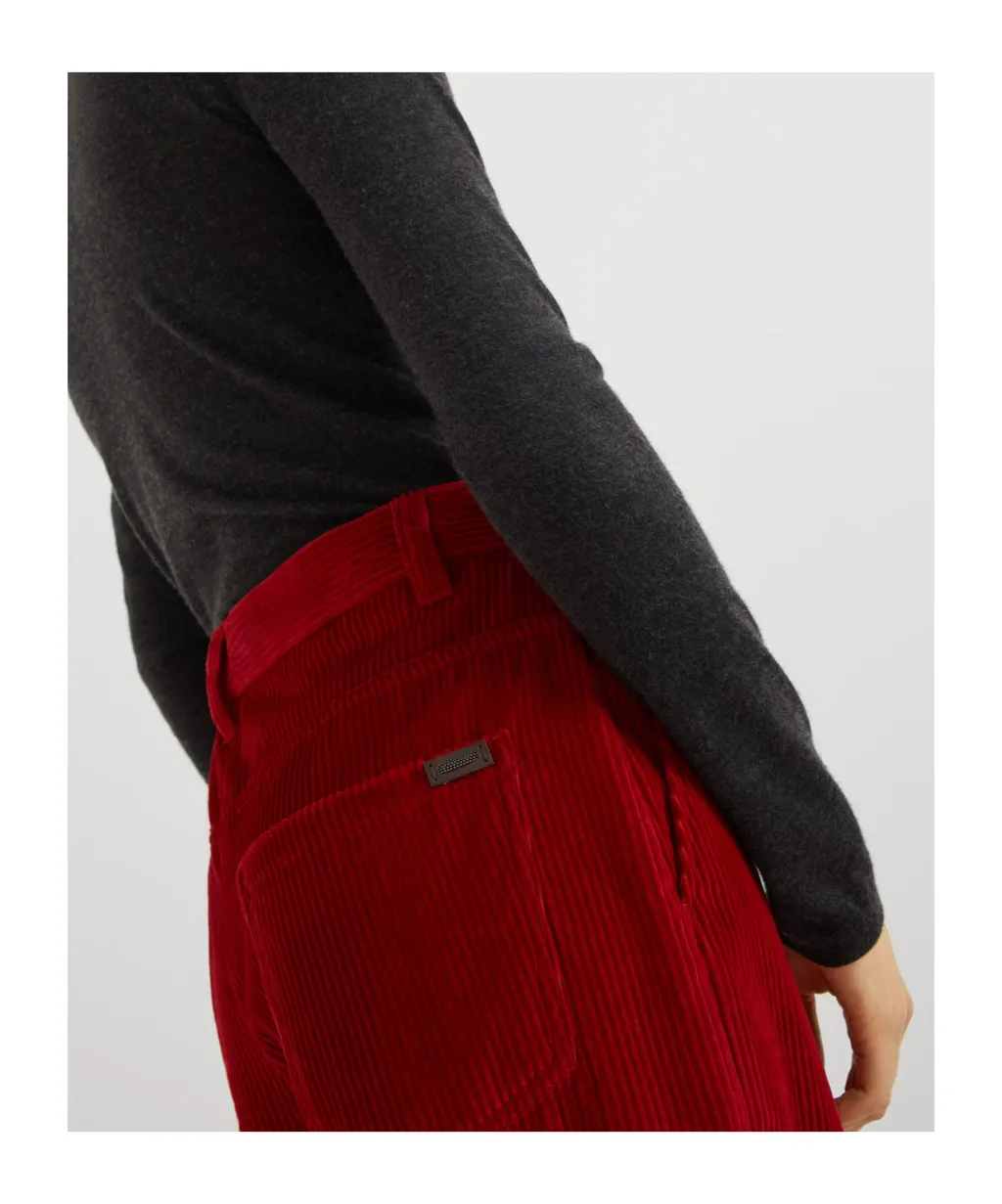 Corduroy Wide-Leg Trousers