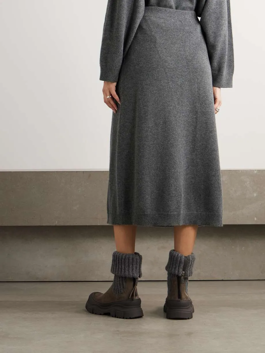 A-Line Mid-Length Skirt