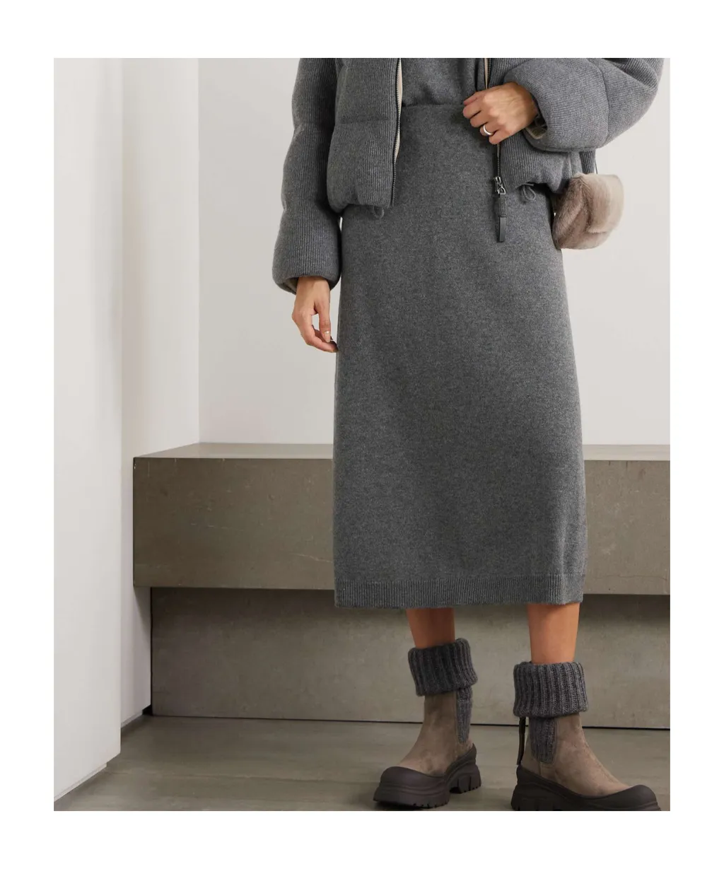A-Line Mid-Length Skirt