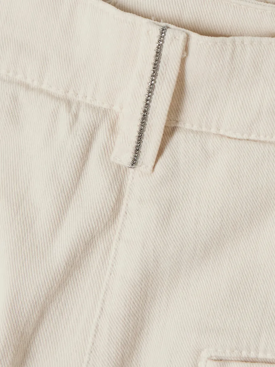 Pleated Wide-Leg Casual Pants