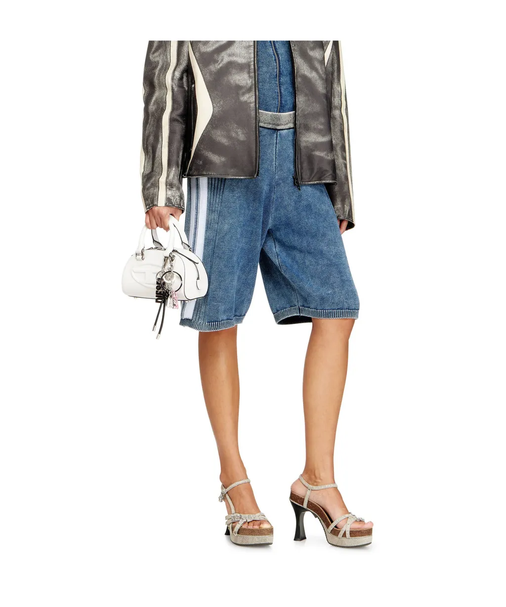 M-Esther Denim-Effect Shorts