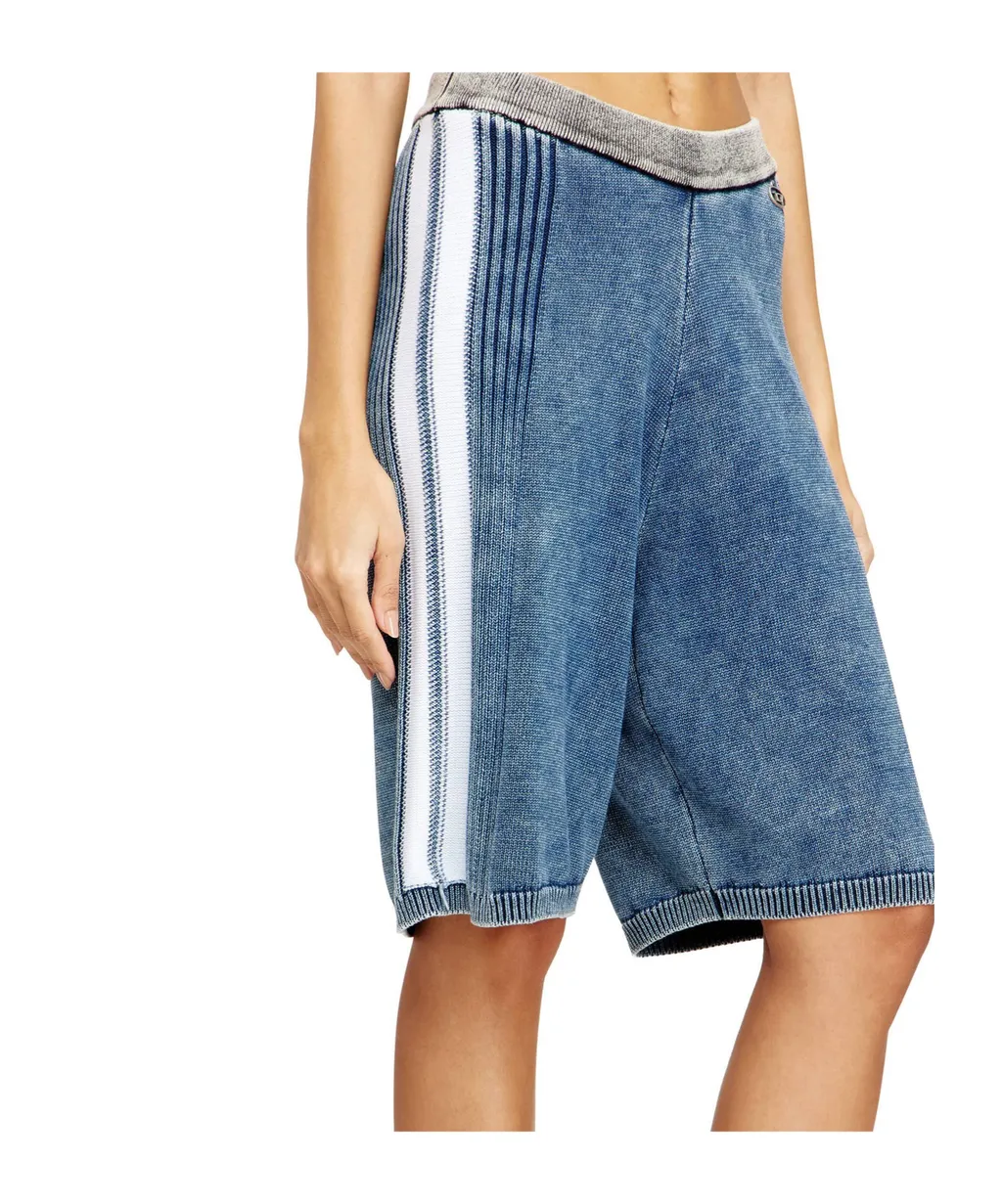 M-Esther Denim-Effect Shorts