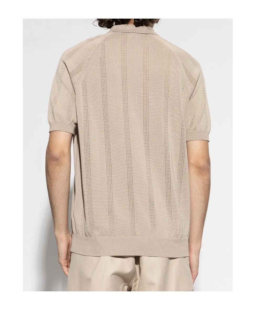 Eleventy Half-Zip Short-Sleeved Polo Shirt