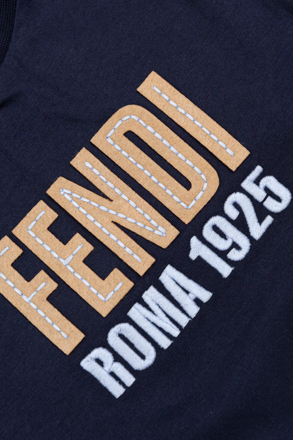 Fendi Kids Logo-Appliqué Crewneck T-Shirt