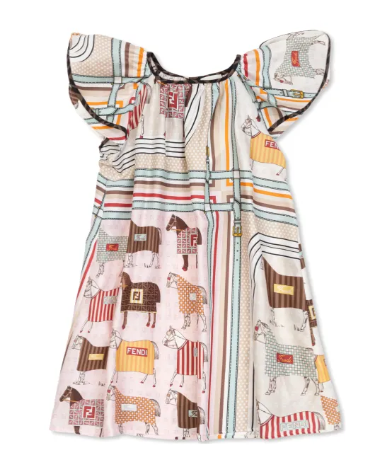 Fendi Kids Horse Print Dress