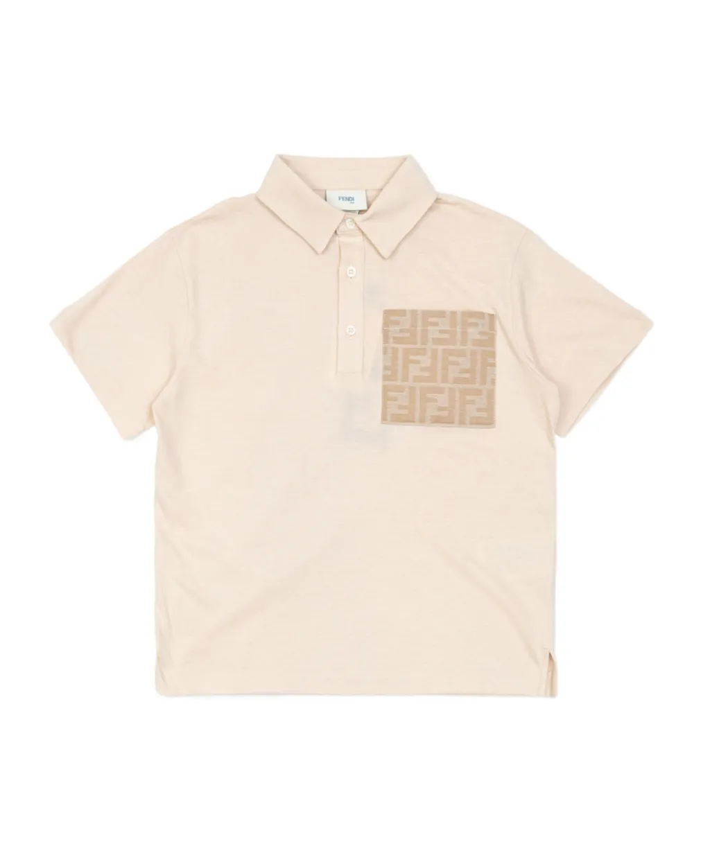 Fendi Kids Ff Motif Polo Shirt