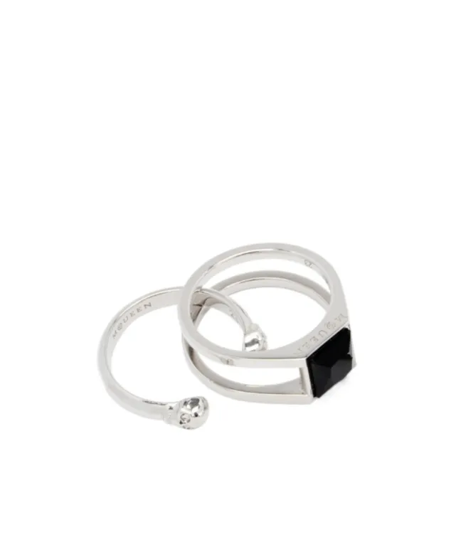 Alexander Mcqueen Twin Skull Ring