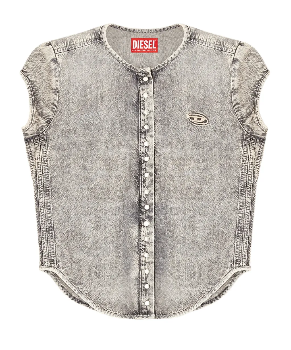 Diesel De-Roset-S Short-Sleeve Denim Shirt