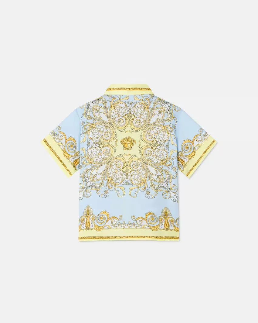 Versace Kids Baroque Printed Short-Sleeved Shirt