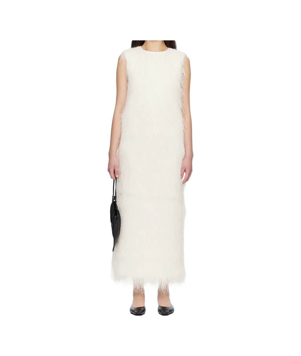 White Tiwa Fringed Maxi Dress