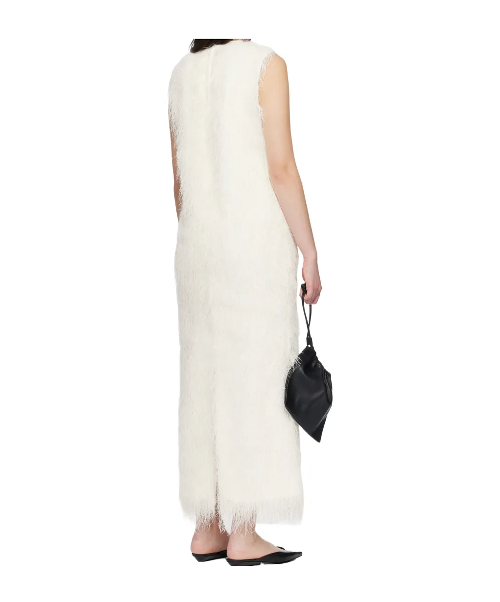 White Tiwa Fringed Maxi Dress