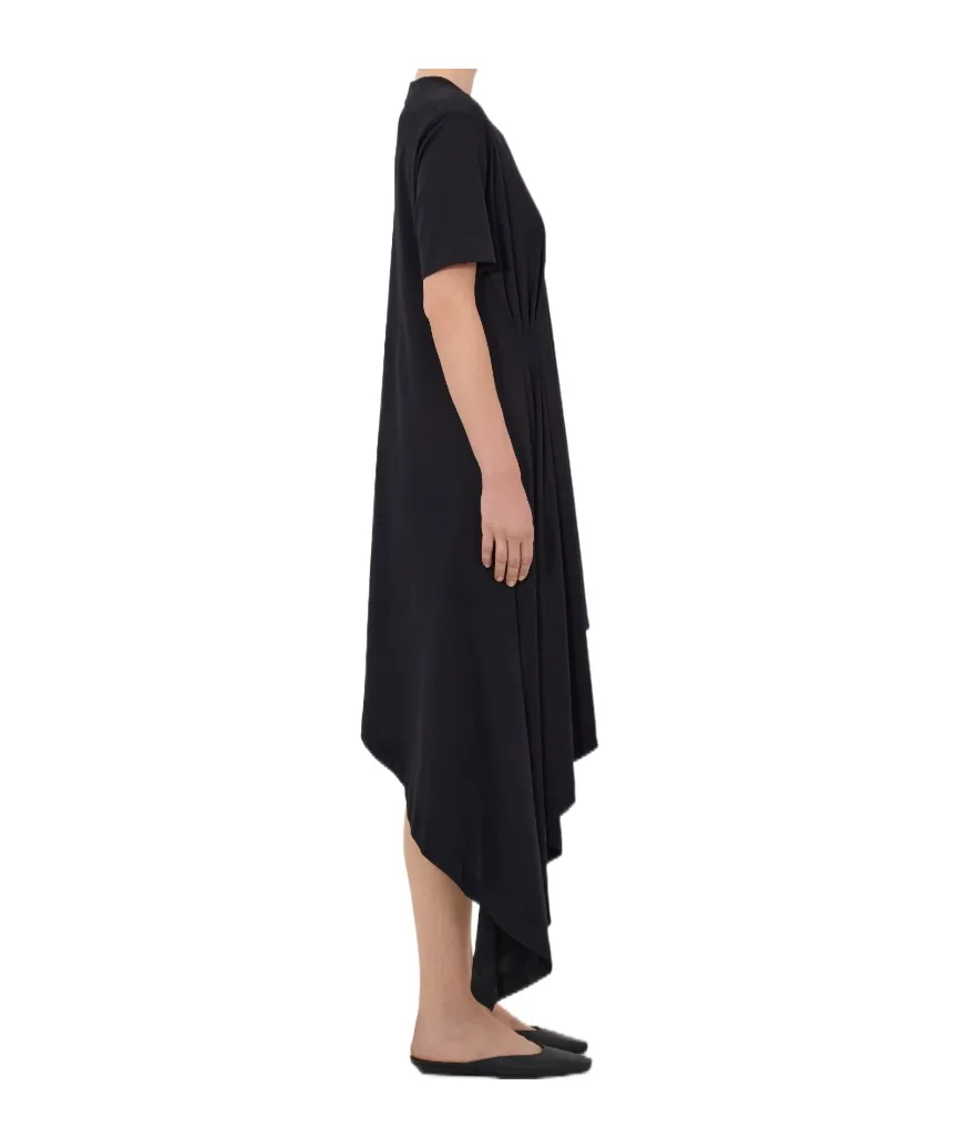 Crew-Neck Asymmetrical Dress