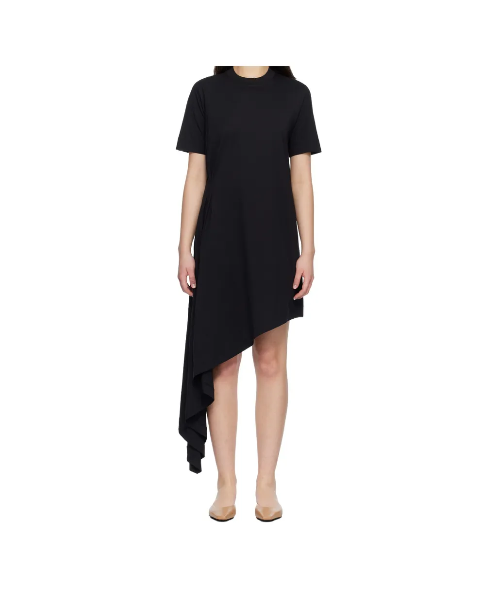 Crew-Neck Asymmetrical Dress