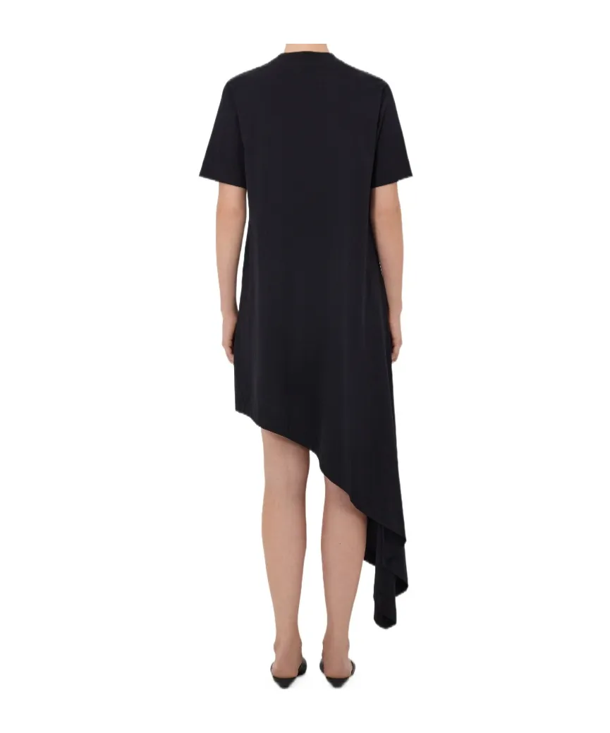 Crew-Neck Asymmetrical Dress