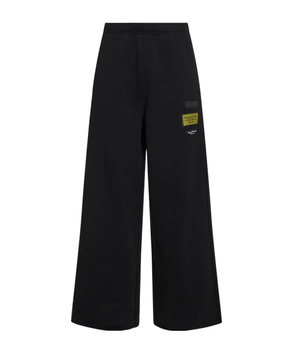 Mm6 Maison Margiela Logo Patch Straight-Leg Trousers