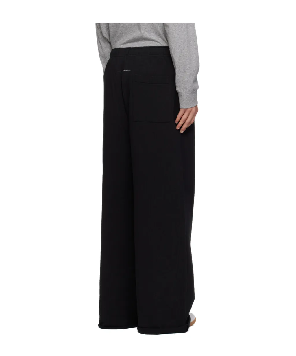 Mm6 Maison Margiela Logo Patch Straight-Leg Trousers