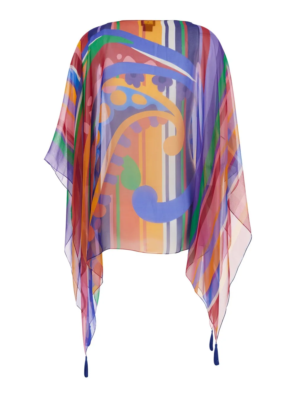 Etro All-Over Print Boat Neck Cape