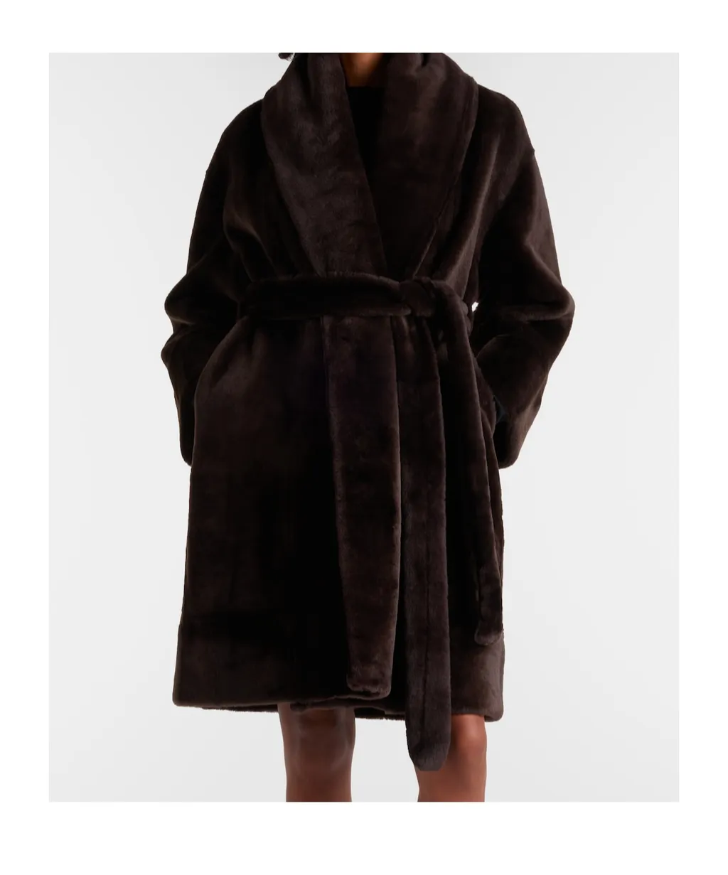 Juno Shearling Wrap Coat