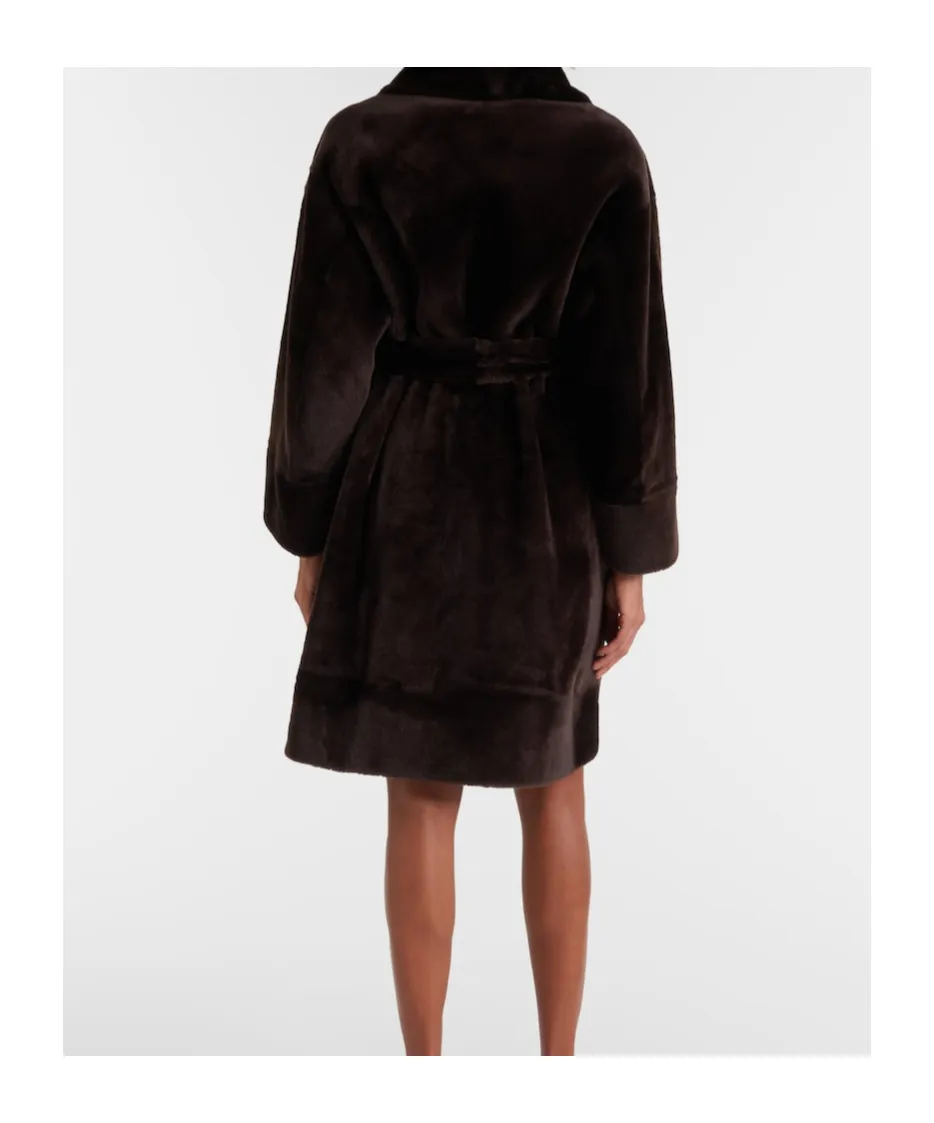 Juno Shearling Wrap Coat