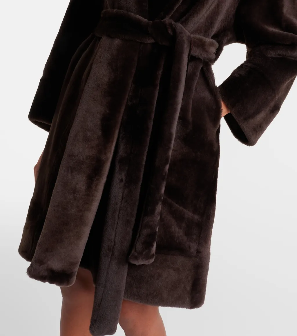 Juno Shearling Wrap Coat