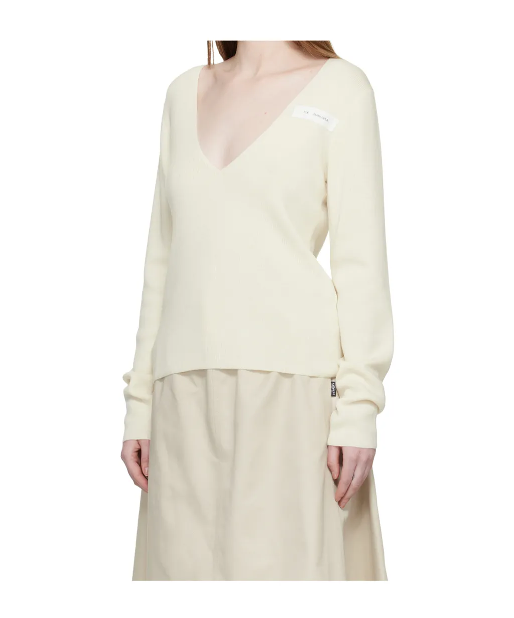 V-Neck Wool Blend Sweater