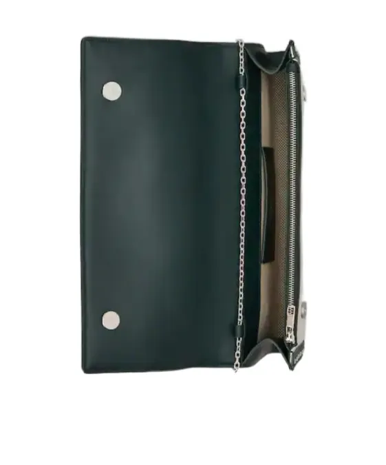 Belle Vivier Clutch In Leather