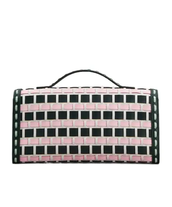 Belle Vivier Clutch In Leather