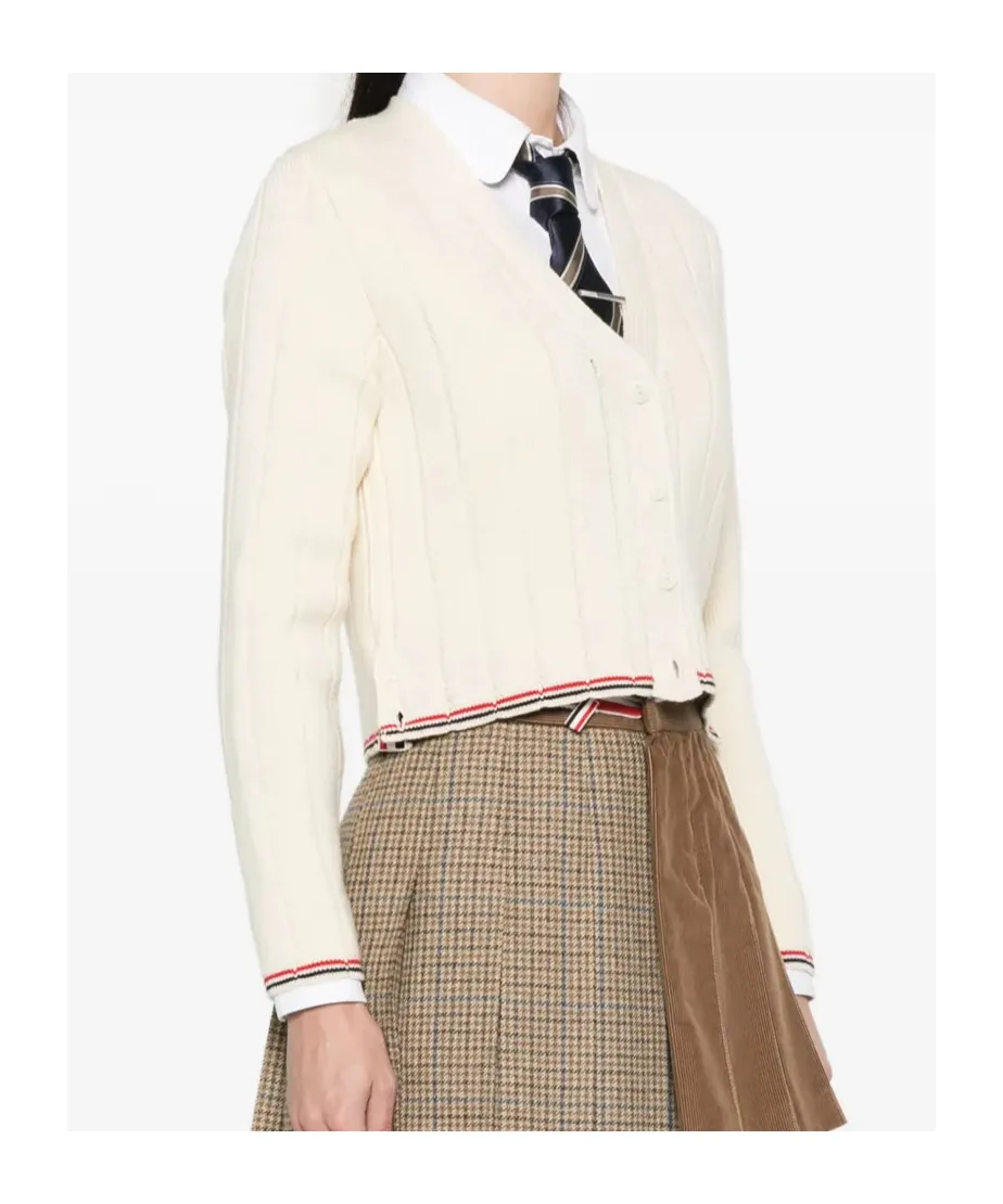 V-Neck Long-Sleeved Knitted Sweater