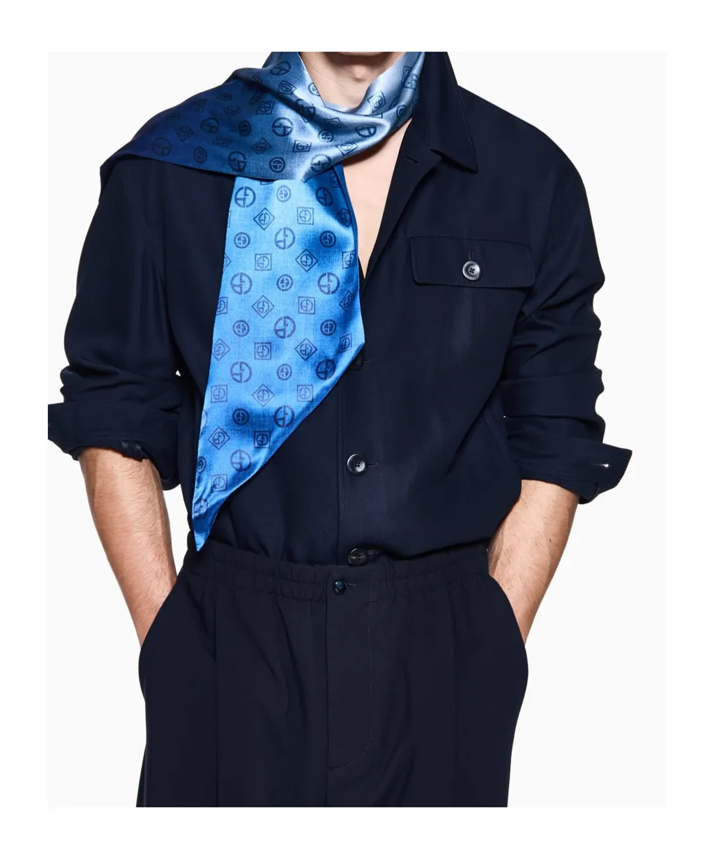 Giorgio Armani All-Over Logo-Printed Scarf