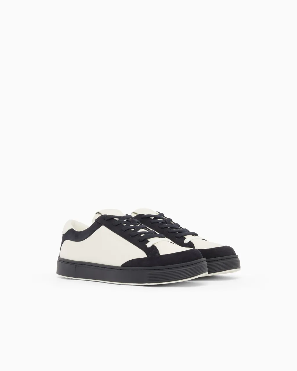 Colour Block Leather Sneakers
