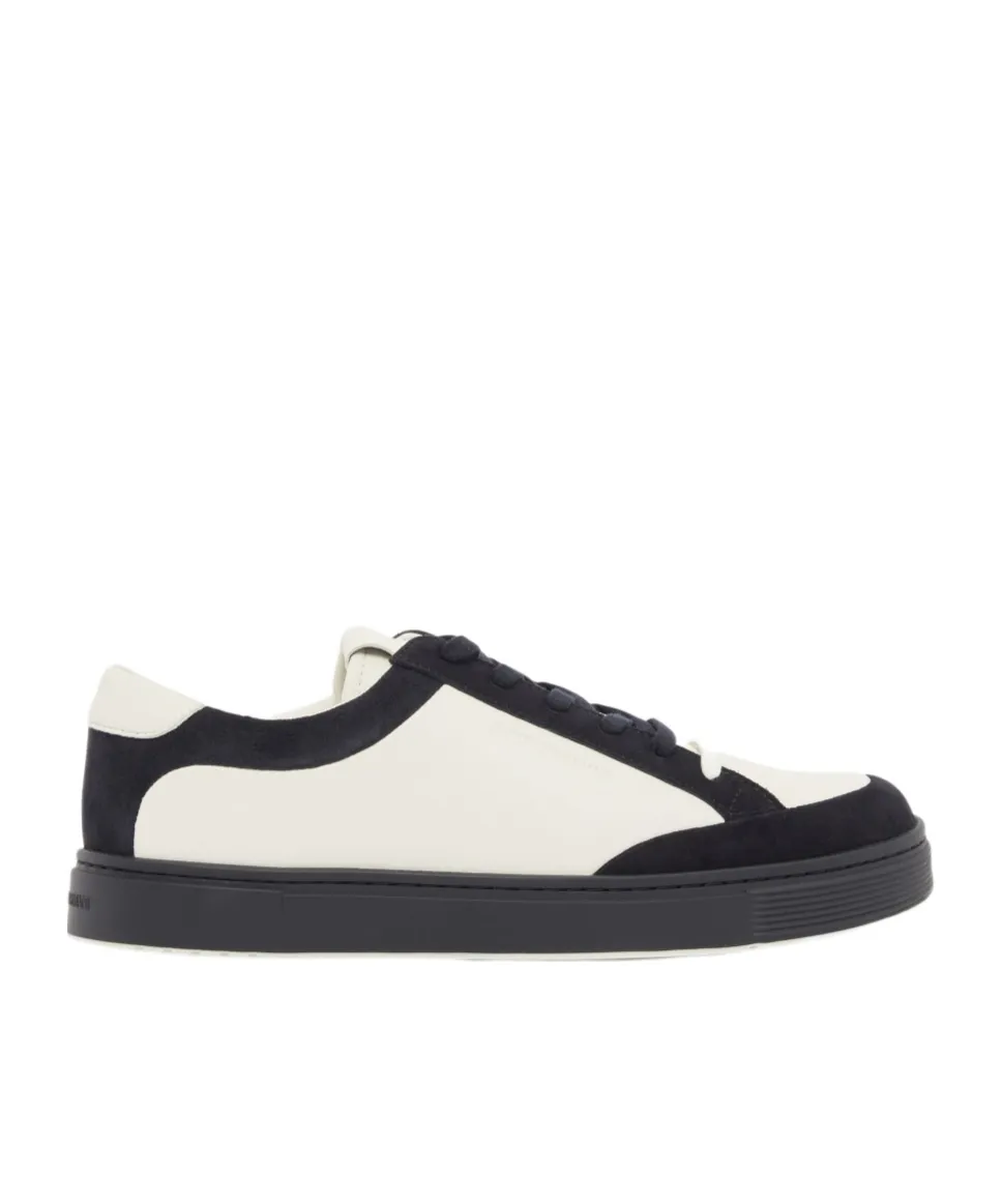 Colour Block Leather Sneakers
