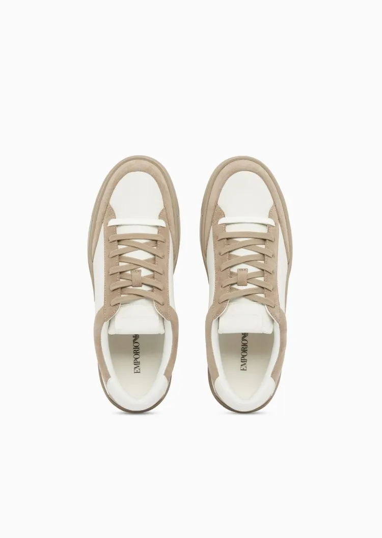 Suede-Panel Sneakers